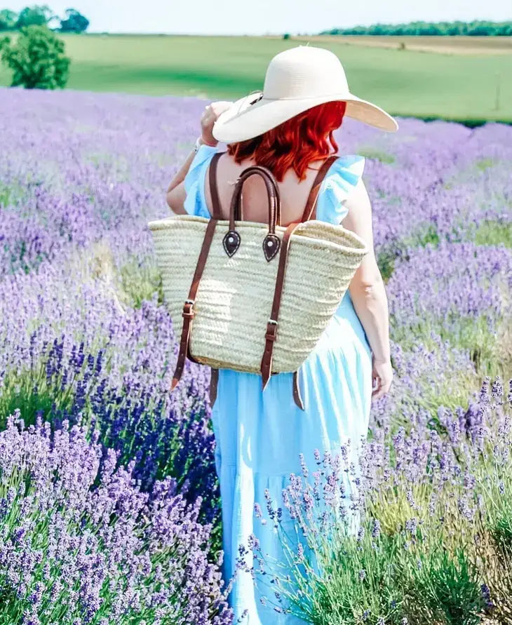 Handmade French Market Basket Backpack