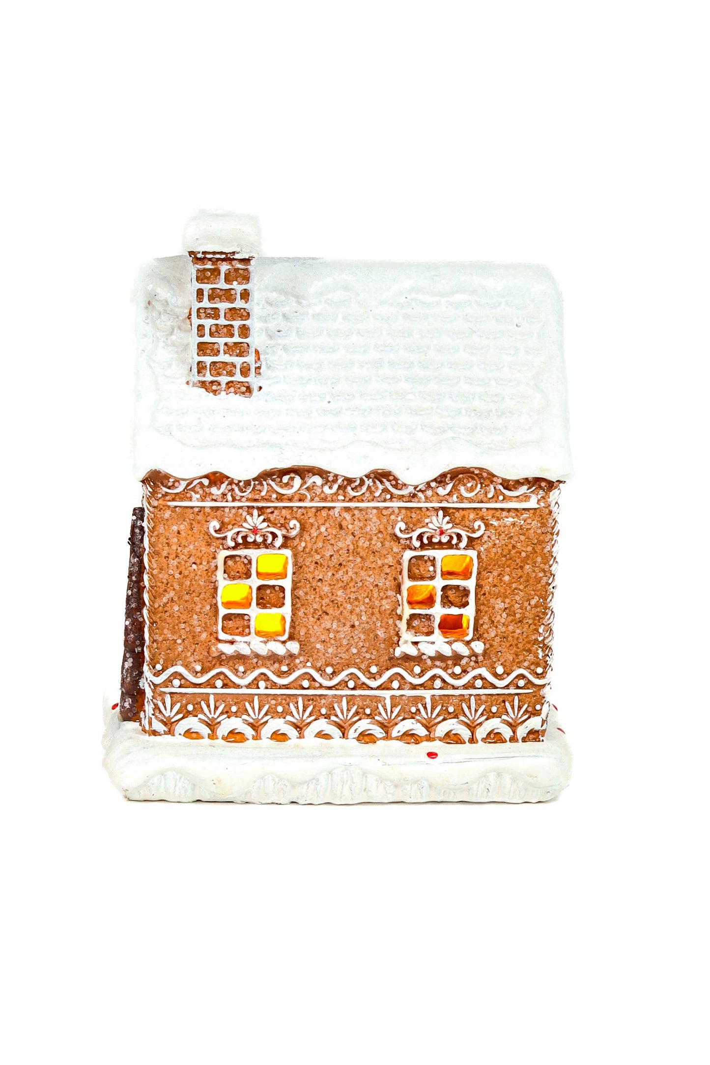 NEW - Sitting Brown Festive Gingerbread Home