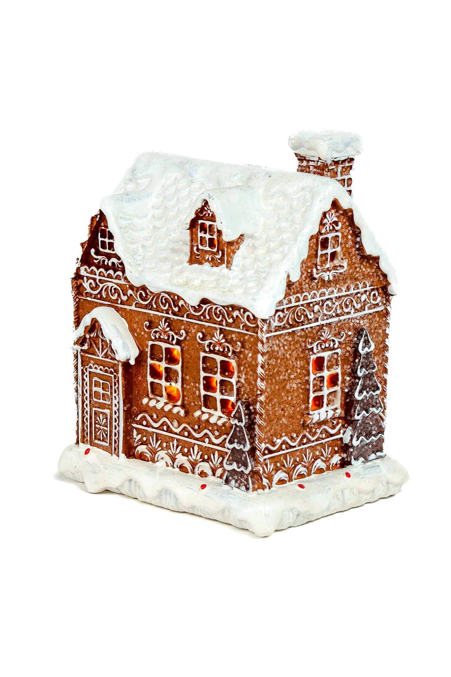 NEW - Sitting Brown Festive Gingerbread Home