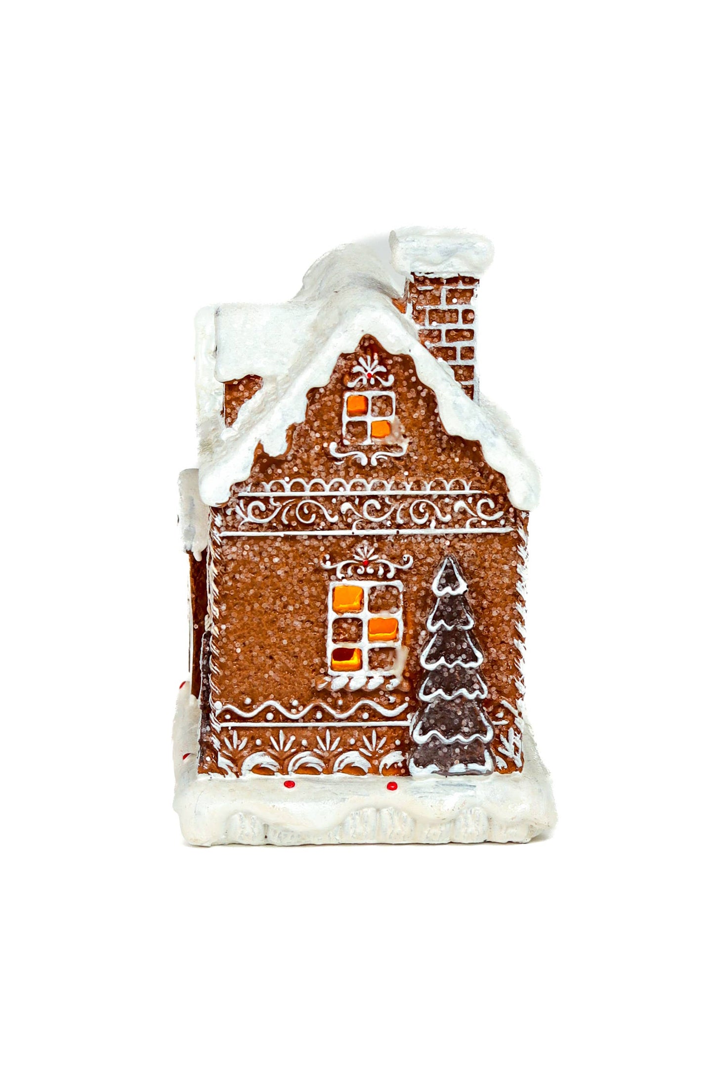 NEW - Sitting Brown Festive Gingerbread Home