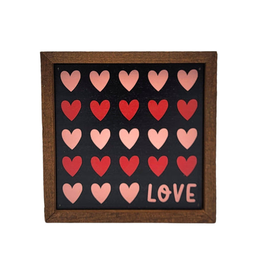 6x6 Love "Hearts" Valentines Day - Home Décor