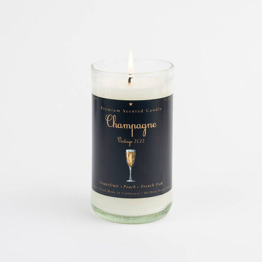 Wine Bottle Scented Candle: Champagne