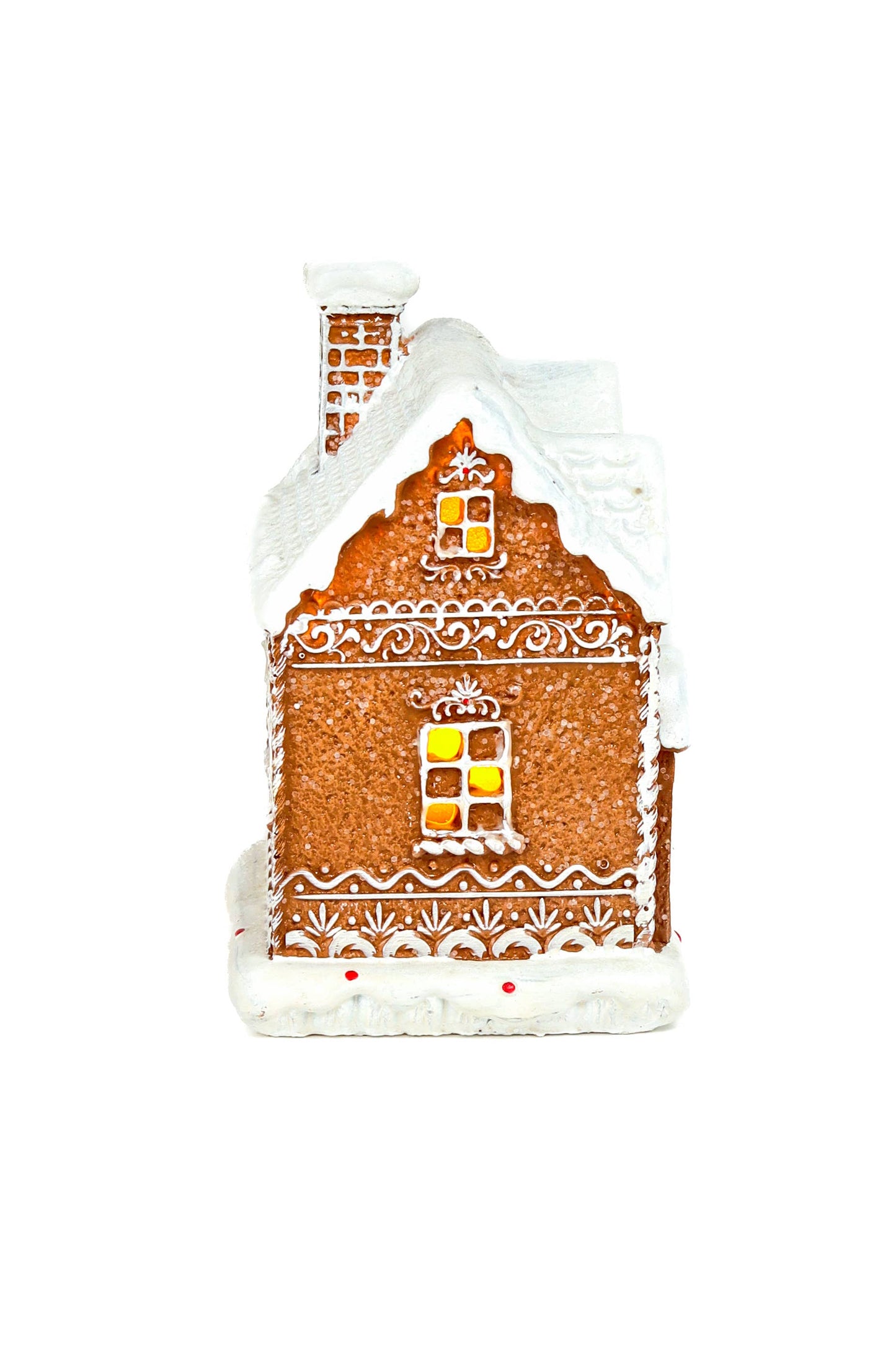 NEW - Sitting Brown Festive Gingerbread Home