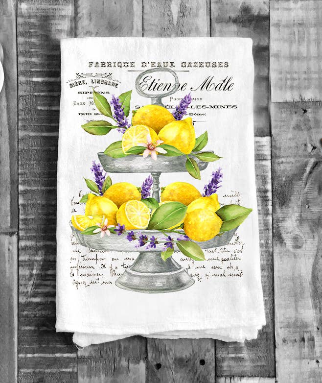 Lemons and Lavender Cotton Tea Towels