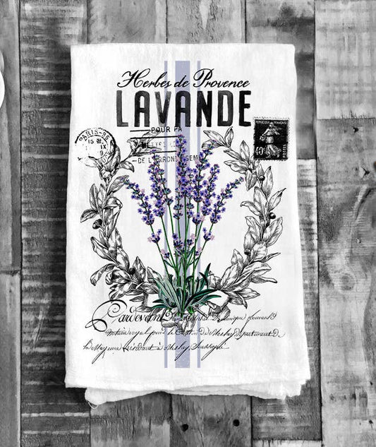 Vintage French Lavender Kitchen Flour Sack Tea Towel