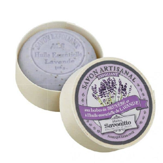 Lavender Round Soap French Wooden Box