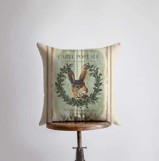 Rabbit- Throw Pillow - 16x16 Inches / Cover & Insert