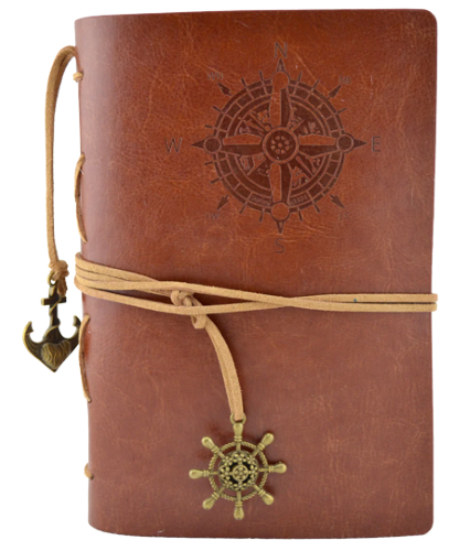 Travel Journal - Compass - Brown